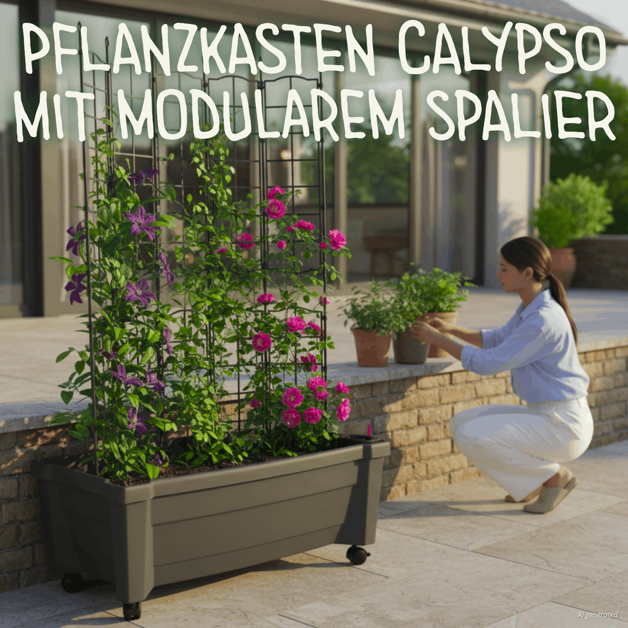 Pflanzkasten Calypso mit modularem Spalier